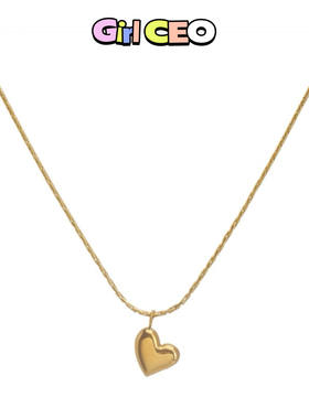 少女CEO气质百搭爱心项链小众设计感锁骨链高级感颈链不掉色韩系