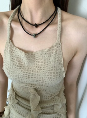 少女CEO高级感天然石吊坠项链女小众甜酷百搭锁骨链叠戴串珠项链