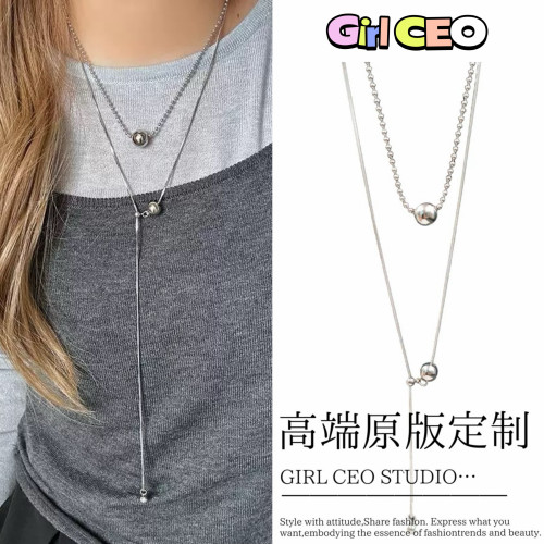 少女CEO | GIRLCEO多种佩戴方式毛衣链女高级感项链百搭颈链