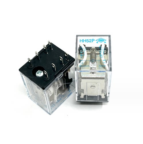 小型电磁中间继电器 HH52P-24VDC 30VDC 8脚 DYF08A 全套带底座