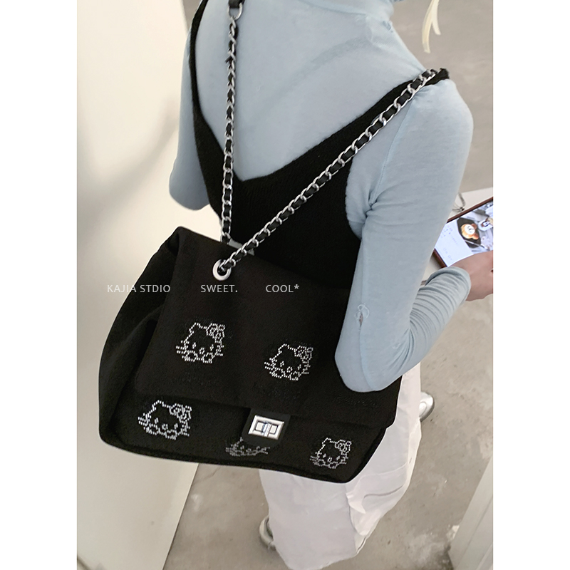 胖东来凯蒂猫大容量包包女2024新款潮时尚尼龙布托特包百搭斜挎包