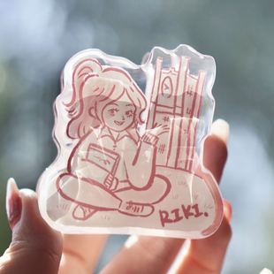「故事在澳洲」原创果冻手帐夹亚克力滴胶夹子多功能资料pp夹