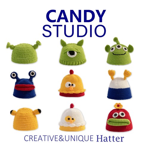 痞幼三眼怪大眼仔怪卡通套头帽