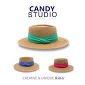 夏季 帽子平顶草帽女遮阳帽拉菲草帽沙滩度假防晒太阳帽渔夫帽网红