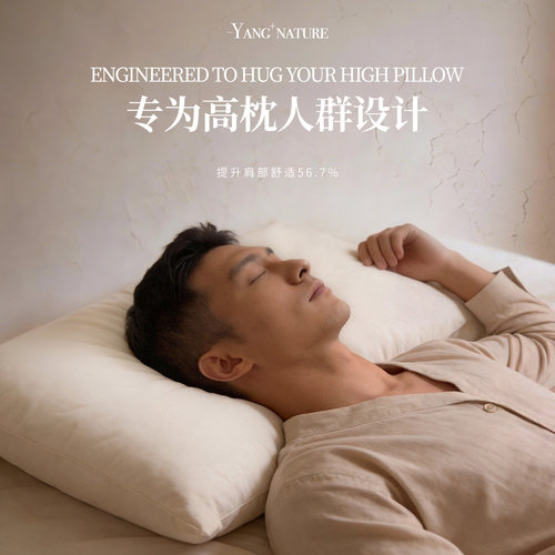 氧家荞麦皮壳加高护颈枕芯不塌陷