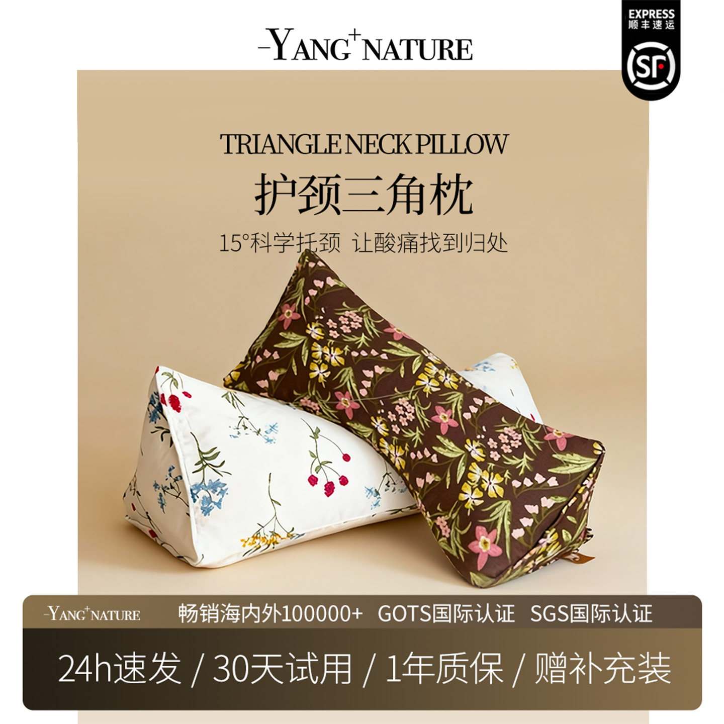 氧家枕头枕芯三角枕颈椎枕决明子荞麦壳颈枕睡觉支撑专用成人高端,床上用品,功能枕/保健枕/养生枕,淘宝优惠券,粉丝福利购,淘宝优惠卷