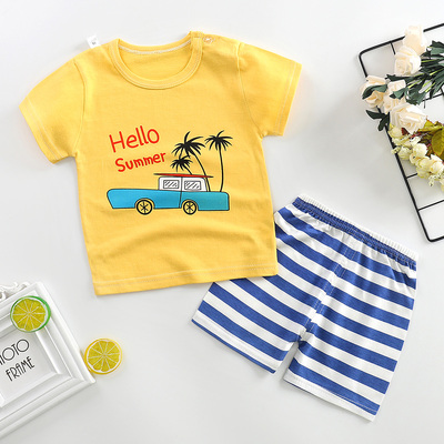 男童短袖短裤套装夏款儿童女装