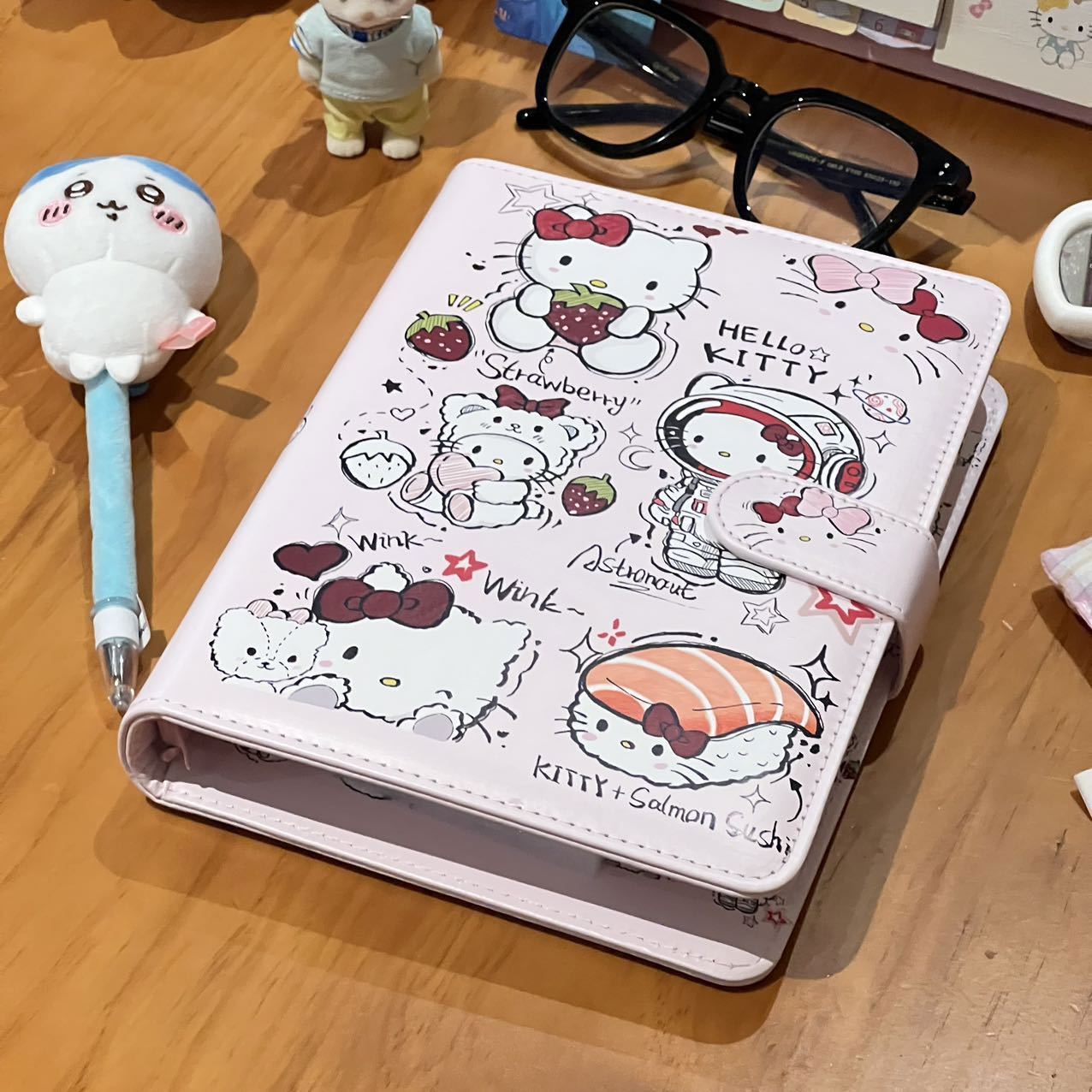 kt猫pu皮质卡册高颜值ins风A5活页相册学生拍立得追星小卡收纳册