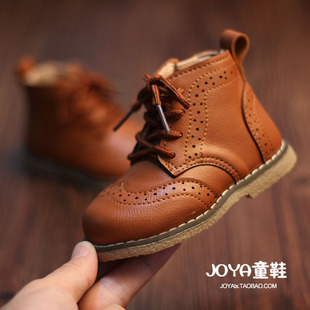 女童马丁靴2026春秋季新款短筒靴子洋气皮靴英伦风黑色走秀短靴男