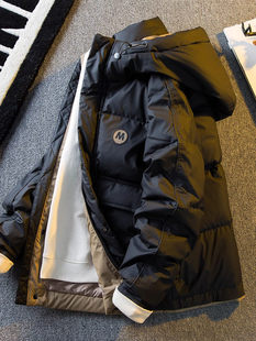 加绒加厚外套痞帅休闲保暖上衣服 2024新款 潮牌羽绒服男士 秋冬季