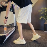 Мужские шелковые летние шорты, универсальные спортивные дышащие штаны для отдыха, изысканный стиль, свободный прямой крой