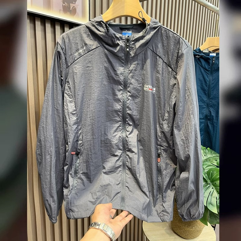 冰丝防晒衣男士夏季韩版薄款户外速干上衣服纯色连帽百搭皮肤衣薄