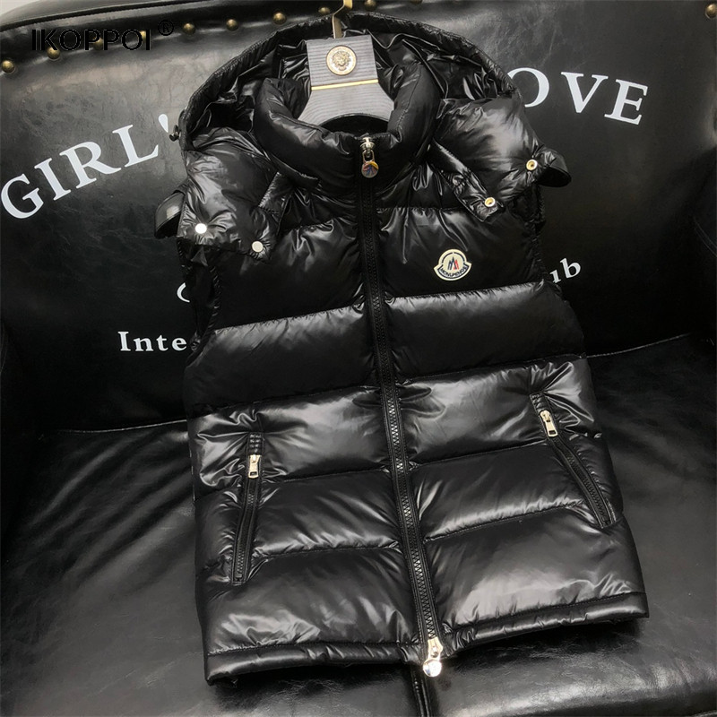 高端时尚羽绒马甲男秋冬2025新款连帽亮面情侣款外穿加厚坎肩背心,男装,羽绒马甲,淘宝优惠券,粉丝福利购,淘宝优惠卷