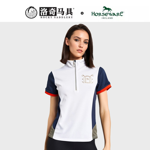 Horseware女款立领插肩短袖衫
