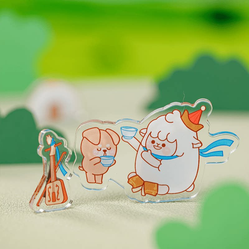 嘟嘟和他的朋友们水晶亚克力冰箱贴内蒙古特色马头琴航空航天基地