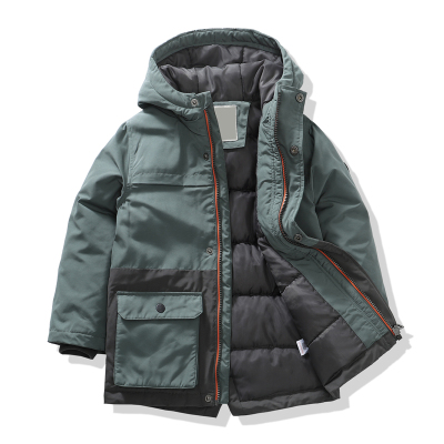 夹棉棉中长款大童保暖外贸冲锋衣