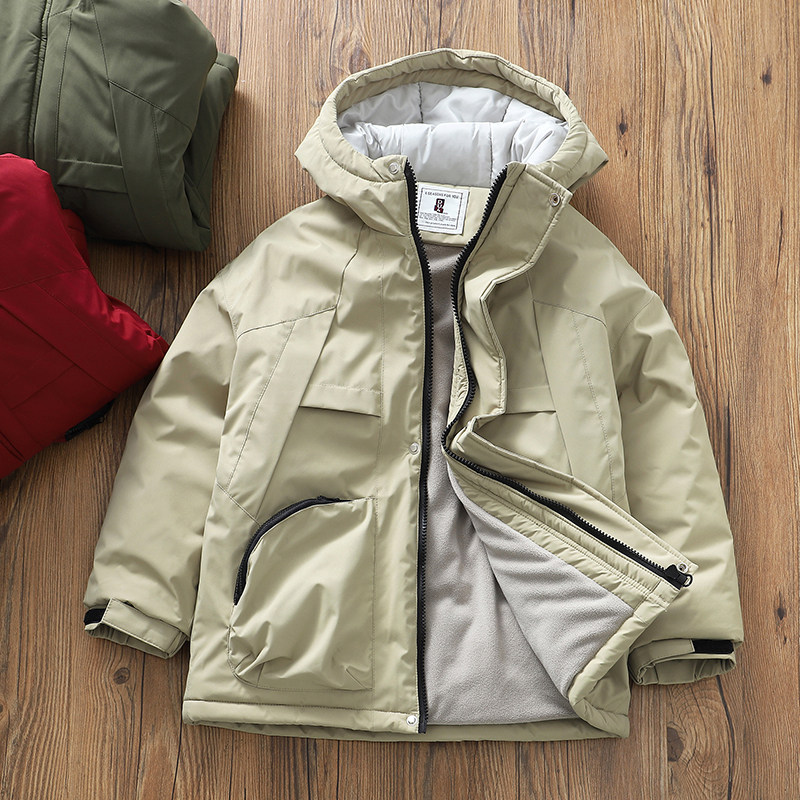 夹棉加绒保暖棉服厚实棉袄外套