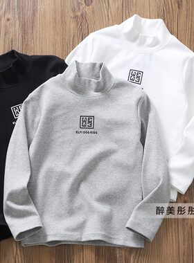 童装男童秋冬新款半高领打底衫