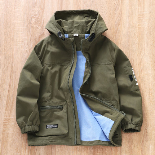 高品质儿童春秋风衣派克服夹克