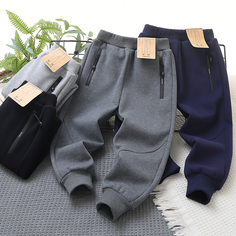 高品质童装男童春秋新款拉链卫裤~儿童中大童休闲运动裤百搭裤子N