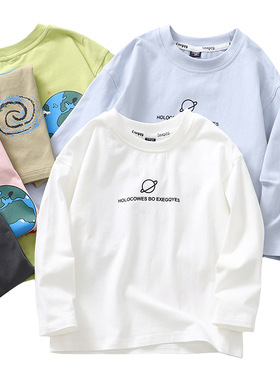 春秋亲肤柔软棉宇航员打底衫~儿童宝宝帅t恤长袖外贸童装中大童L1