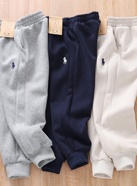 高品质童装男童春秋新款小马卫裤儿童中大童休闲运动裤百搭裤子W1