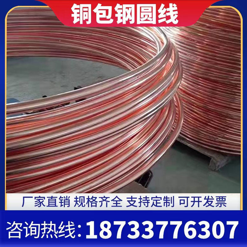 源头厂家直销铜覆圆钢镀铜圆钢铜覆钢圆线防雷接地圆线厂家直销