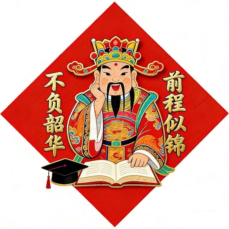 前程似锦金榜题名自粘贴