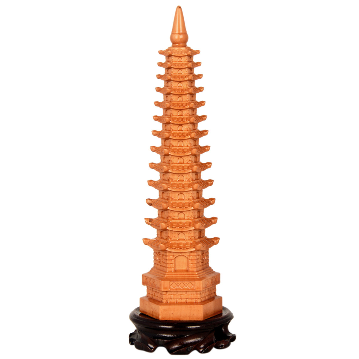 风水阁 桃木文昌塔摆件7层9层11层13层实木书桌办公室工艺品摆件