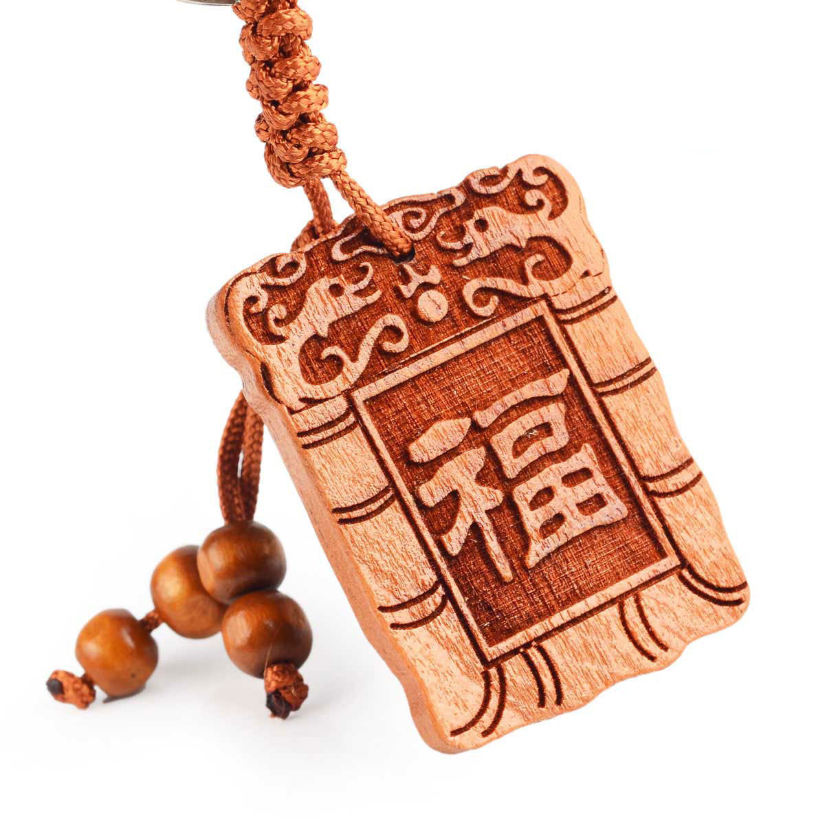 Mahogany Blessing Key buckle Pendant Wood carving automobile Key buckle Key ring Pendantin the Festive supplies/Gift , Gift ideas , Keychain  category - from Buy2taobao.com to provide professional Taobao agent buy service
