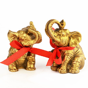 现货速发铜大象摆件小号一对大象摆件家居装饰品礼品礼物