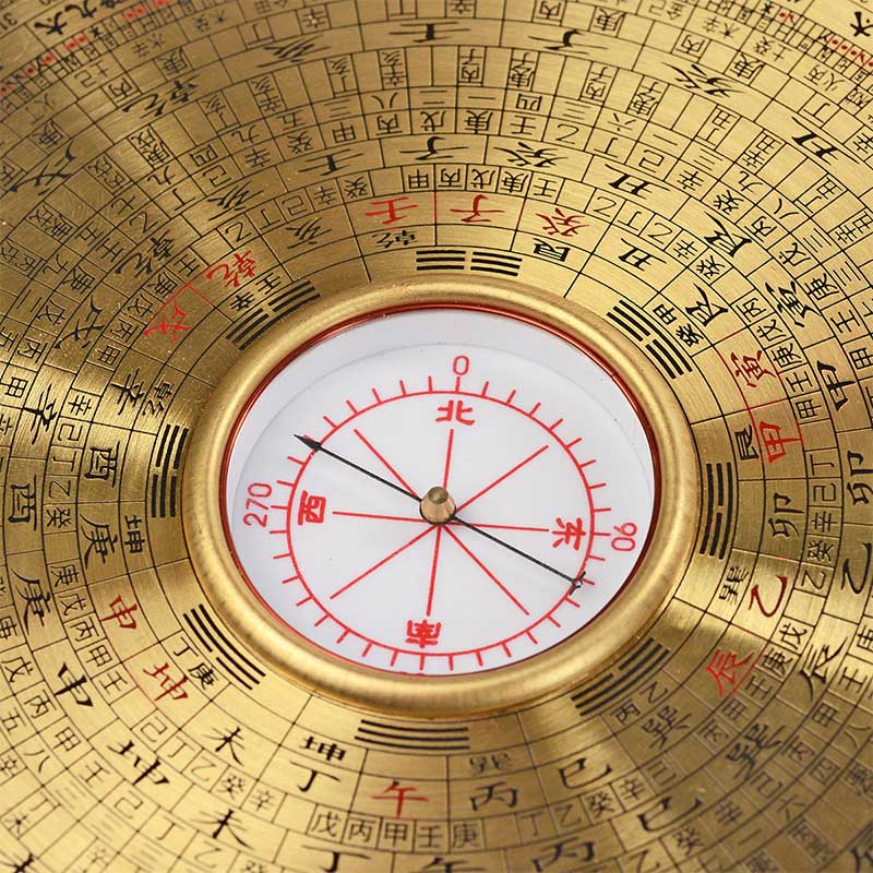 罗盘综合盘专业高精度铜圆形随身小指南针