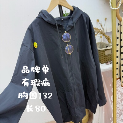 实体断码 品牌单 黑色单层大风衣8