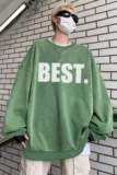 直播品质！秋冬重磅水洗做旧圆领卫衣XZ203-W604-P58，男装卫衣，星座203
