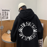 冬装新品加绒加厚连帽印花卫衣XZ203-W99加绒-P60，男装卫衣，星座203