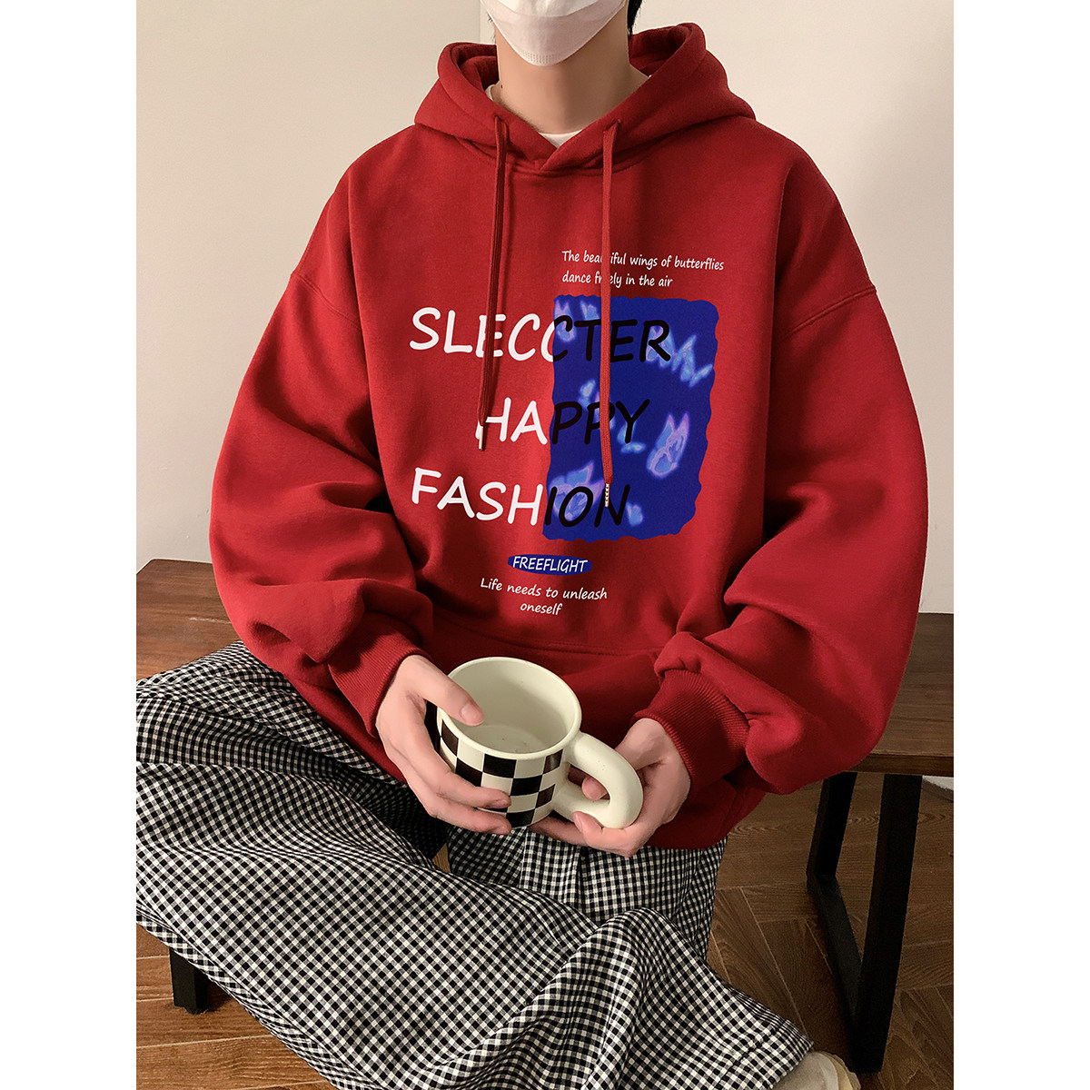 直播品质！重磅连帽宽松卫衣.XZ203-W609-P55加绒P65..,男装卫衣,星座203
