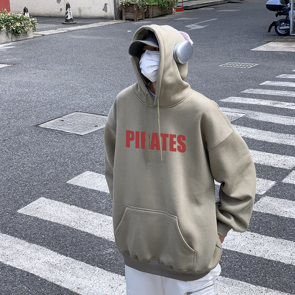 直播品质！重磅加绒新品连帽宽松套头卫衣XZ203-W654加绒-P58，男装卫衣，星座203