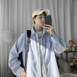 春季竖条纹长袖衬衫数据款XZ203-CS02-P45，男装衬衫，星座203