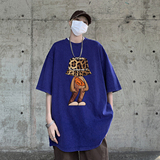 水洗做旧短袖t恤男夏季美式高街重磅260g宽松大码半袖青少年体恤，男装T恤，星座203