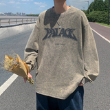 XZ203-CT21-P5523春季水洗做旧全棉长袖T恤货足！控78，男装T恤，星座203