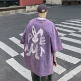 XZ203-SX213-P3823夏季新品水洗做宽松旧短袖T恤，男装T恤，星座203