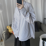 XZ203-CS02-P45新品条纹长袖衬衫数据款！有大货.，男装衬衫，星座203