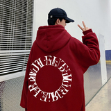 冬装新品加绒加厚连帽印花卫衣XZ203-W99加绒-P60，男装卫衣，星座203