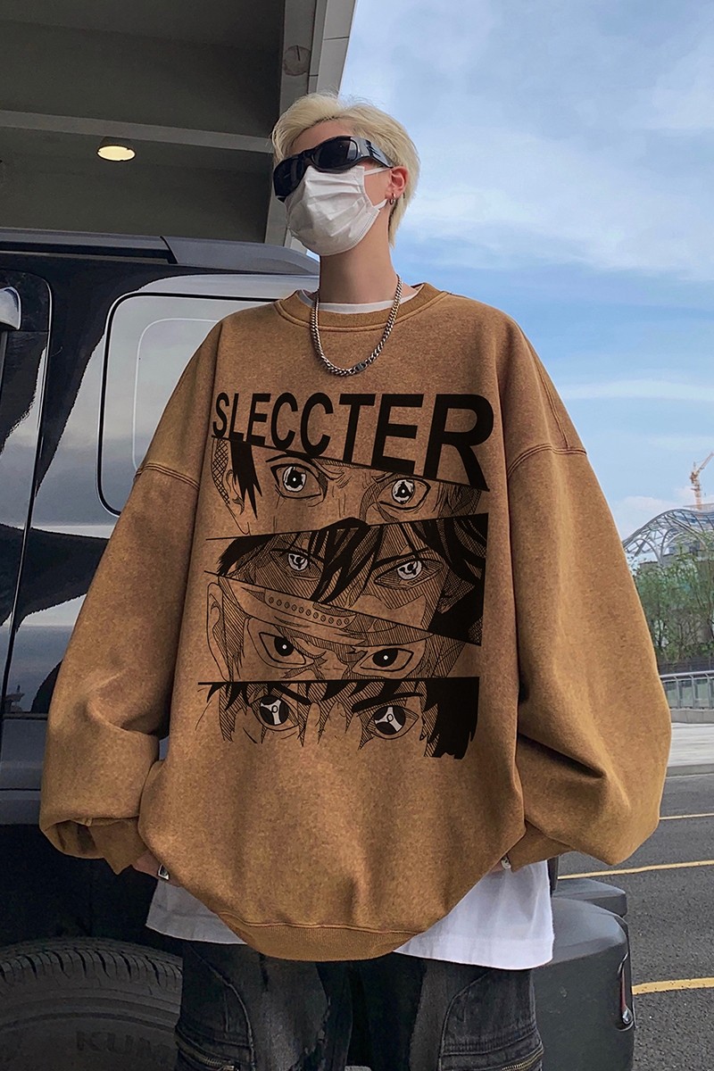直播品质!新品秋冬重磅水洗做旧圆领卫衣XZ203-W610-P58,男装卫衣,星座203