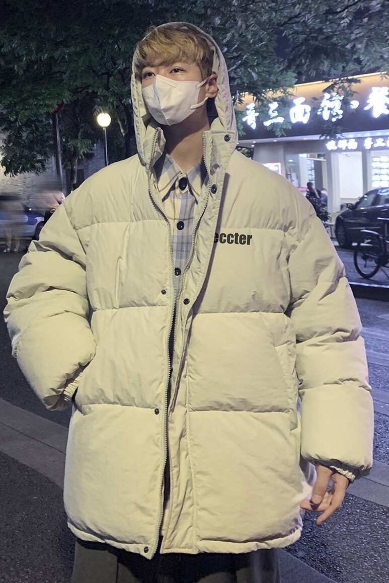 冬季男士宽松连帽加厚棉服面包服XZ203-MY691-P108,男装棉衣,星座203