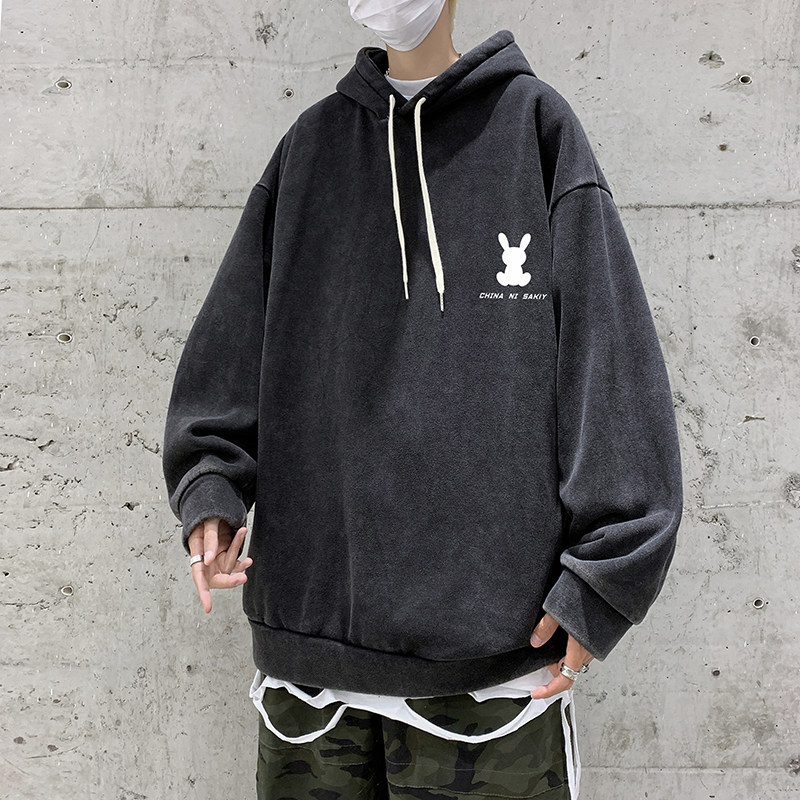 秋冬新品水洗做旧连帽卫衣XZ203-W100-P68.,男装卫衣,星座203