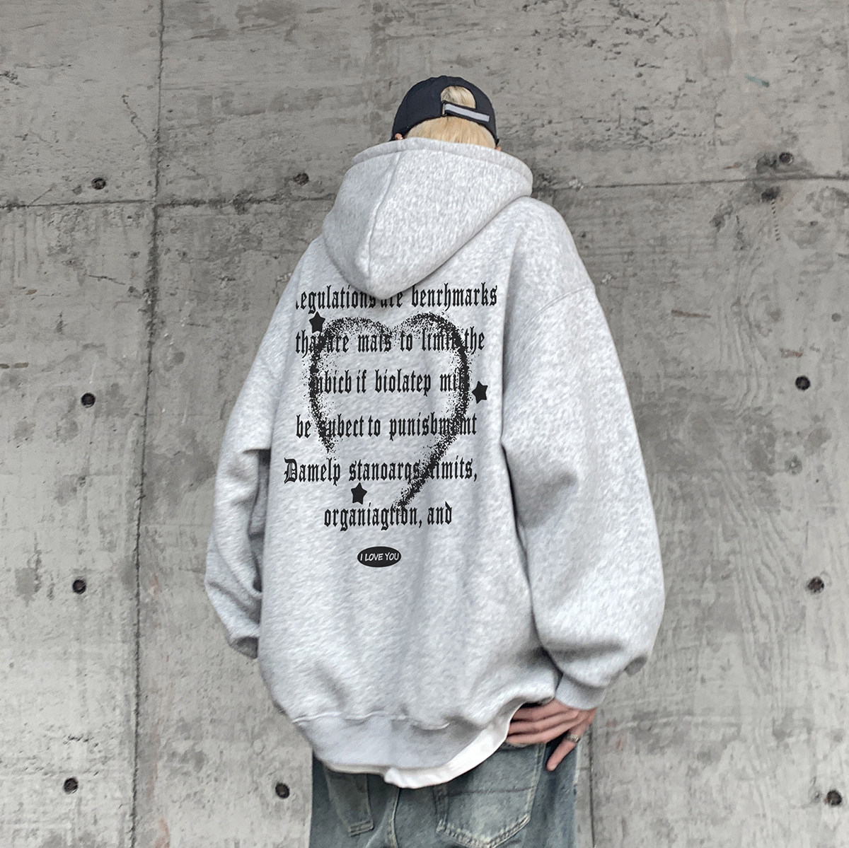 直播品质！重磅加绒新品连帽宽松套头卫衣XZ203-W651加绒-P58,男装卫衣,星座203