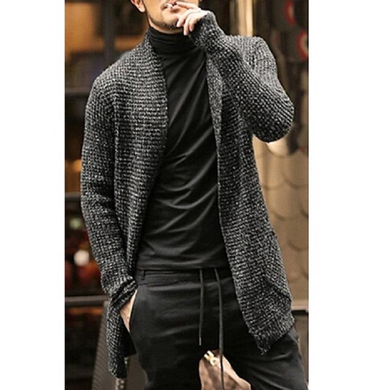 Cardigan sweater long sleeve knitted cardigan windbreaker