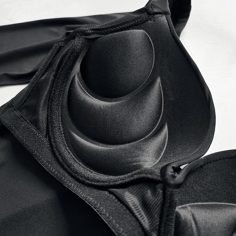 sleeves bra outside with long underwire wearing backlit