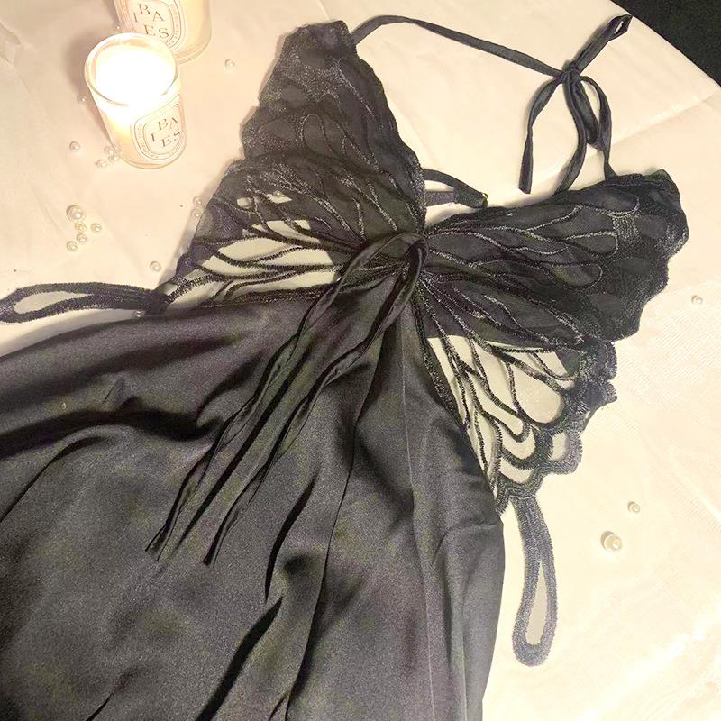 purple lace lingerie spring strap women nightwear